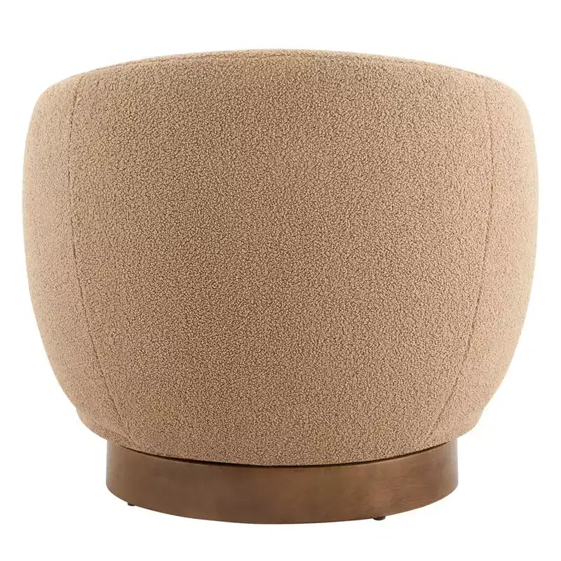 Poltrona a botte girevole imbottita Spruce&Spring con base in legno