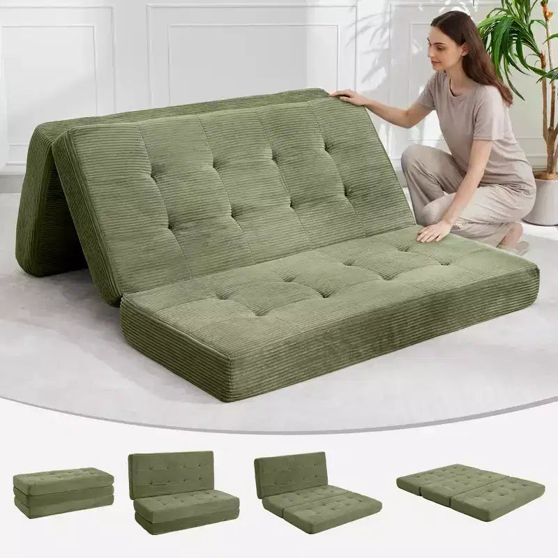 Canapé-lit pliable en mousse à mémoire de forme 39x75 - Matelas capitonné de 6 pouces