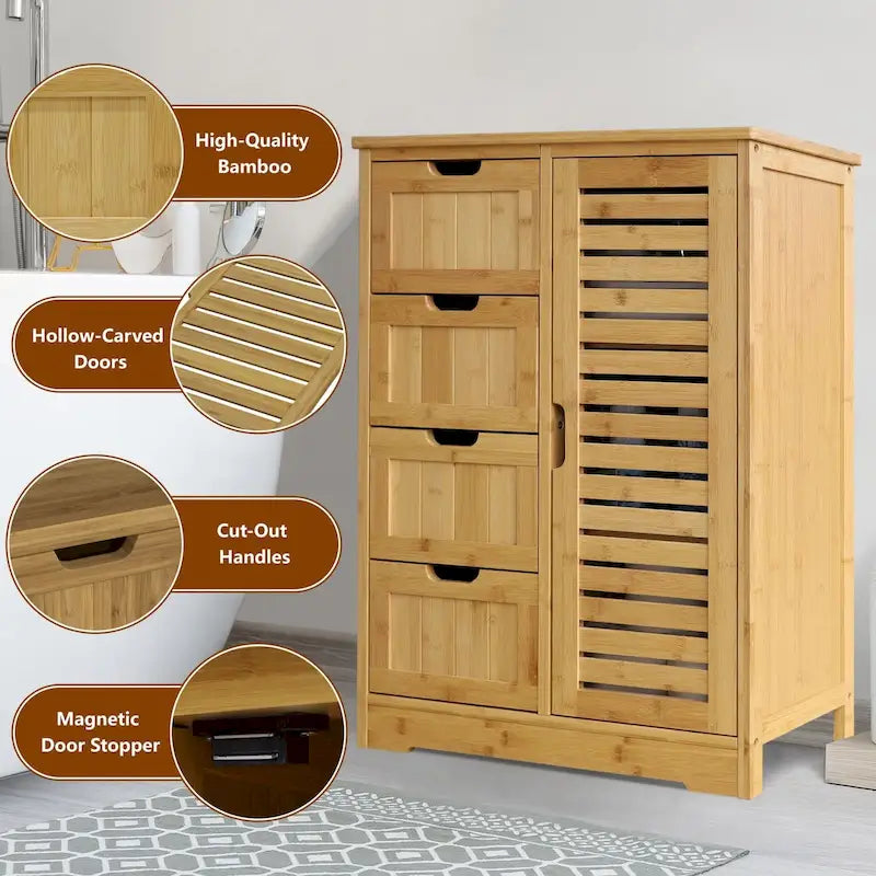 Mobile contenitore da bagno VEIKOUS con 4 cassetti