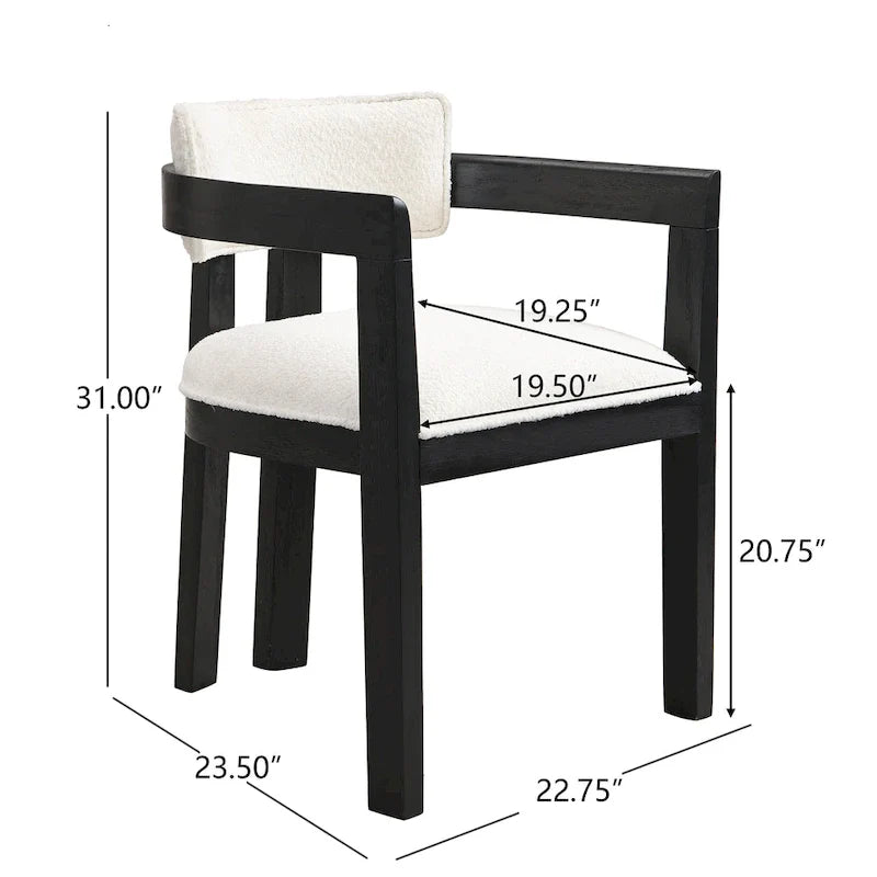 Sedia da pranzo moderna e sofisticata Conrad con braccioli di Christopher Knight Home