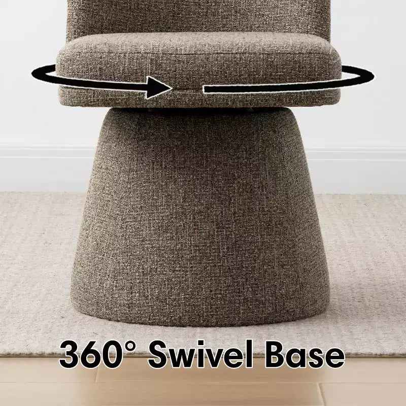 Set di 6 sedie da pranzo moderne senza braccioli girevoli a 360° con base a piedistallo, eleganti sedie d'accento per cucina, sala da pranzo o ufficio-Panipeachy