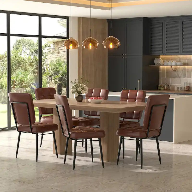 Sedie da Pranzo Moderne Set da 2/4/6/8, Sedie da Cucina Imbottite con Cuscino Spesso per Sala da Pranzo