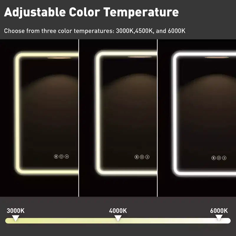 Mobiletto a specchio a LED nero/bianco/oro, anta singola, cerniera sinistra o destra, a incasso o a parete