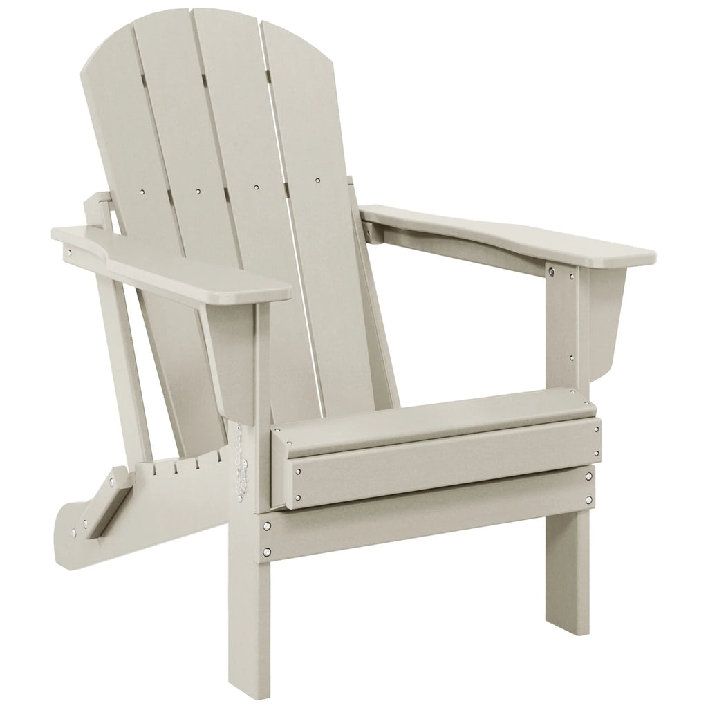 Polytrends Laguna Sedia Adirondack Pieghevole da Esterno per Patio Resistente allo Sbiadimento e alle Intemperie