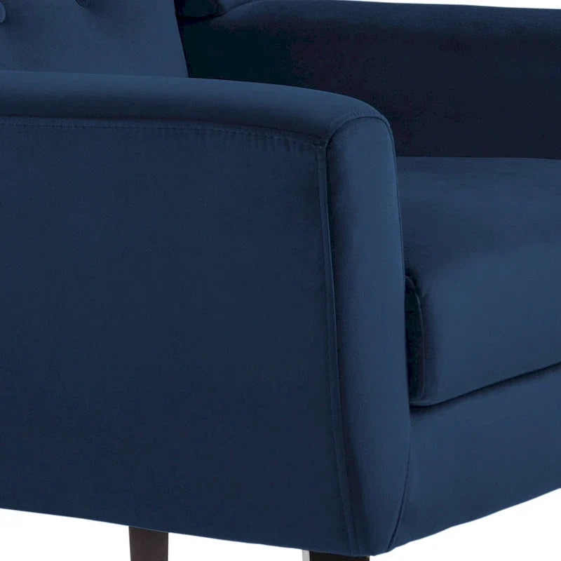 Set di 2 Poltrone Accent in Velluto per Soggiorno, Poltrona Imbottita
