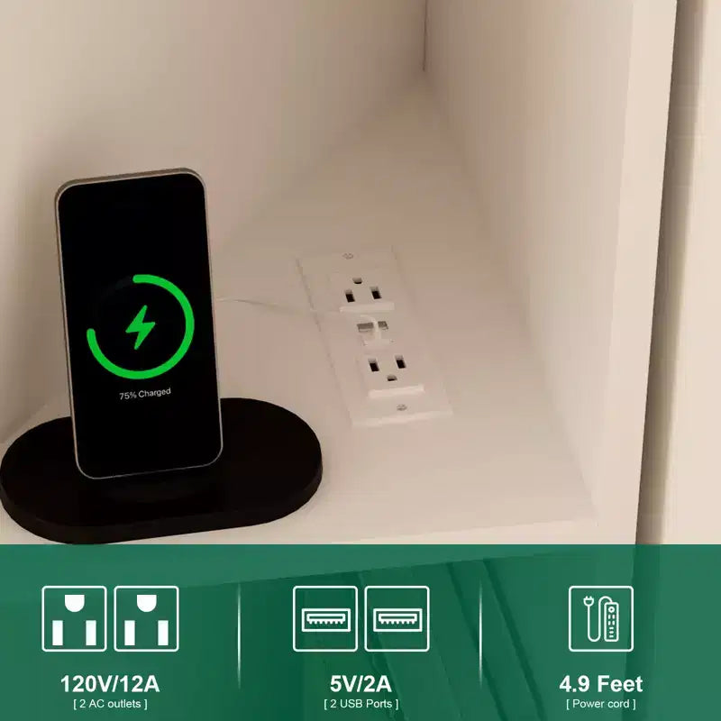 Mobile porta TV ad angolo per televisori fino a 55", console multimediale stile rustico con anta scorrevole a granaio, ripiani aperti e mobiletto, bianco