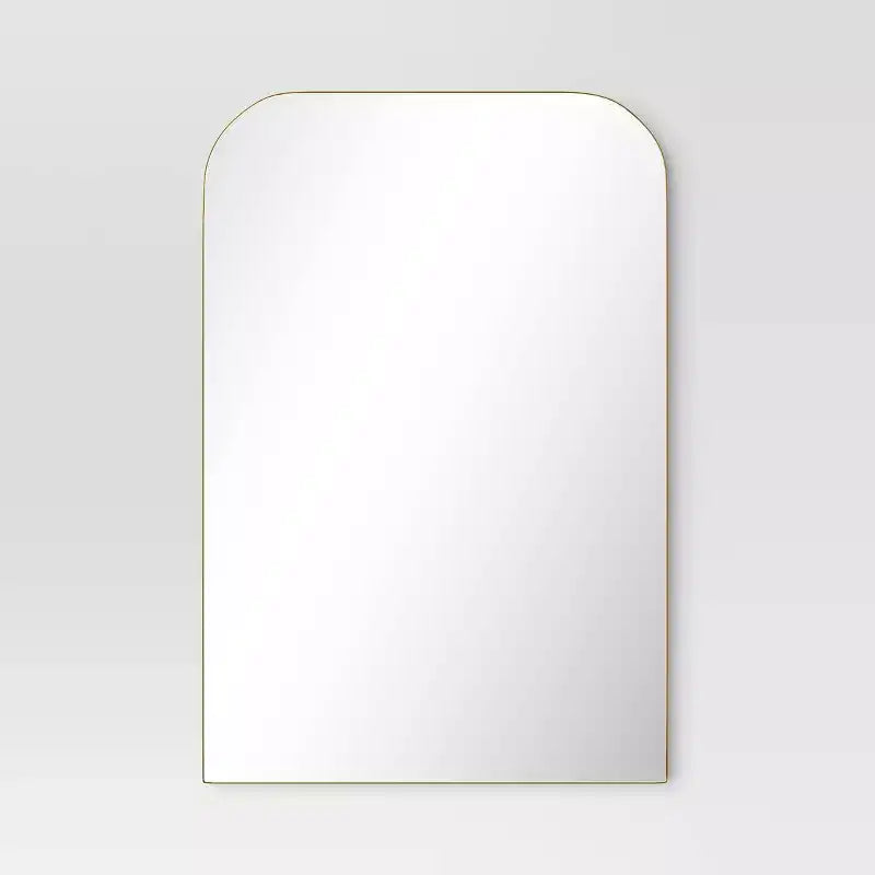 24" x 36" Infinity Mantle Mirror Brass - Threshold™: Rust-Resistant, Wall Mount, Modern Decor