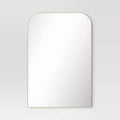 24" x 36" Infinity Mantle Mirror Brass - Threshold™: Rust-Resistant, Wall Mount, Modern Decor