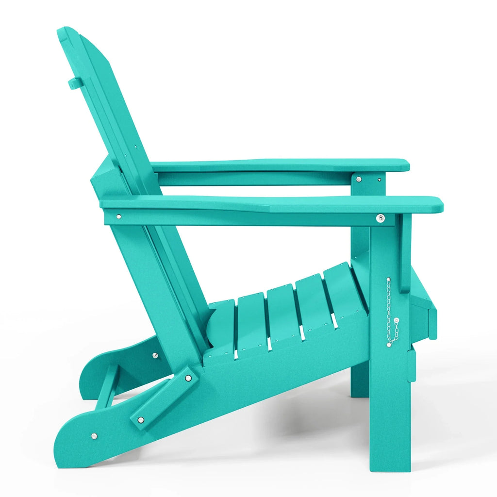 Polytrends Laguna Sedia Adirondack Pieghevole da Esterno per Patio Resistente allo Sbiadimento e alle Intemperie