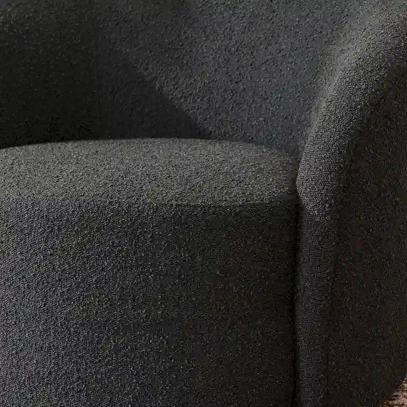 Poltrona girevole a barilotto imbottita KINWELL da 34 pollici (Set di 2)