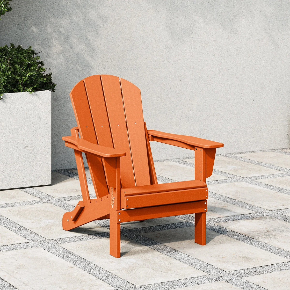 Polytrends Laguna Sedia Adirondack Pieghevole da Esterno per Patio Resistente allo Sbiadimento e alle Intemperie