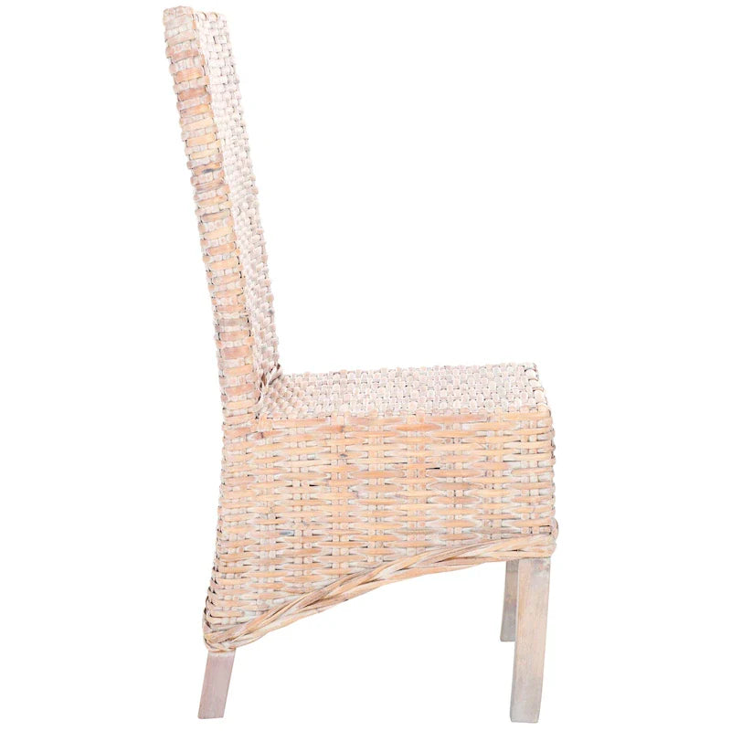 Set di 2 sedie da pranzo in vimini naturale 48L x 56P x 104A cm, stile Boho Coastal