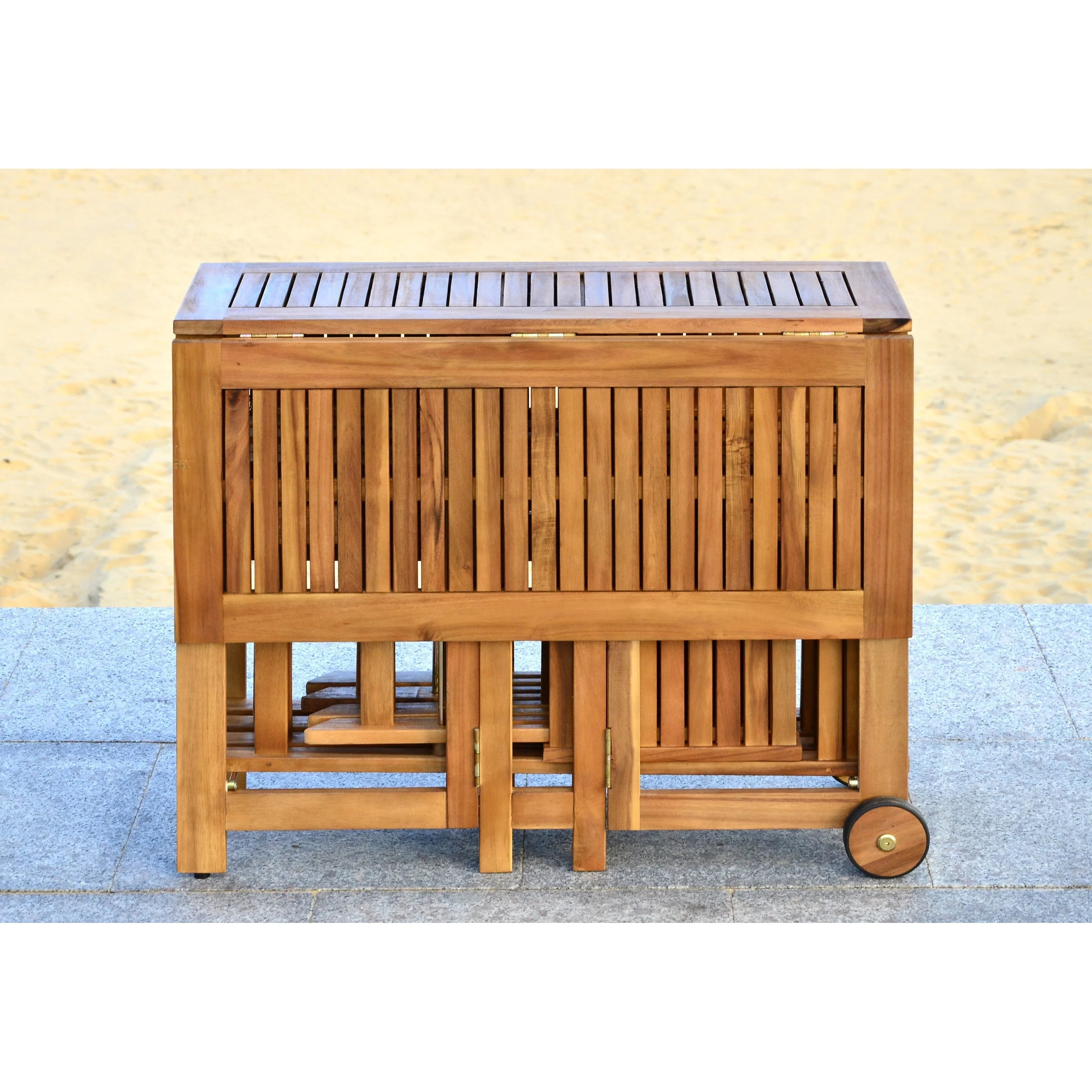 SAFAVIEH Brandy Set da pranzo da esterno 5 pezzi - 43Wx35Dx29H