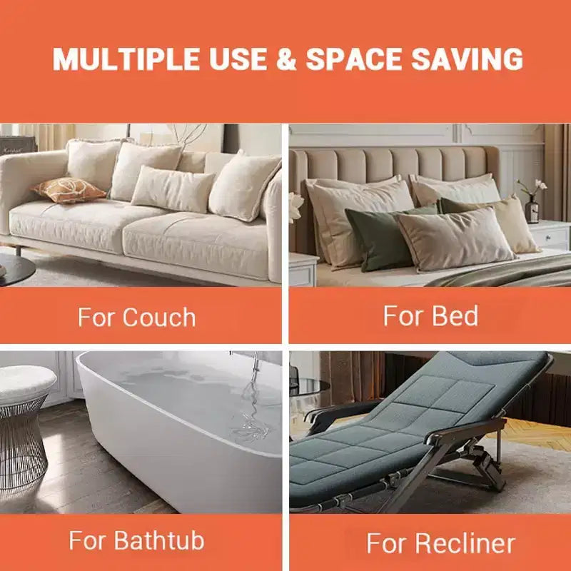 C-Shaped Adjustable Height End Table, 360-Degree Swivel TV Tray Table for Small Spaces, Side Table with Wheels for Living Room and Bedroom, Bed Side