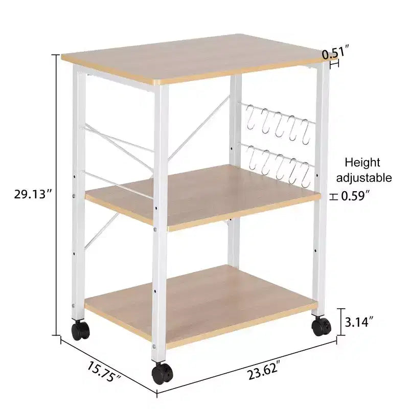 Baker's Rack 3-Tier Kitchen Utility Microwave Oven Stand