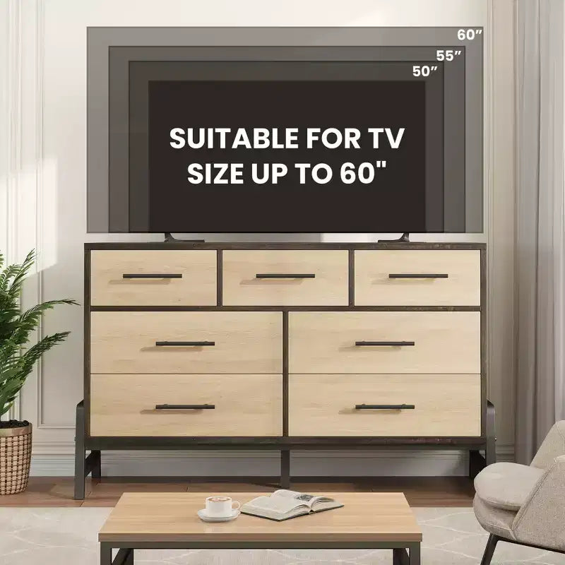 7-Drawer Dresser for Bedroom - 52" Wide Storage Chest