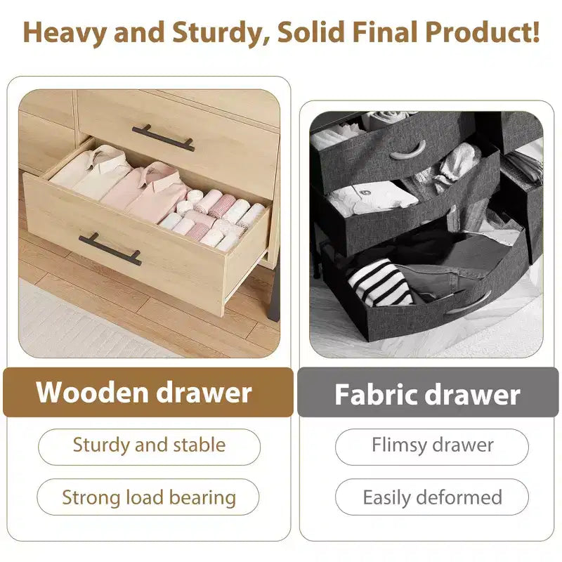 7-Drawer Dresser for Bedroom - 52" Wide Storage Chest