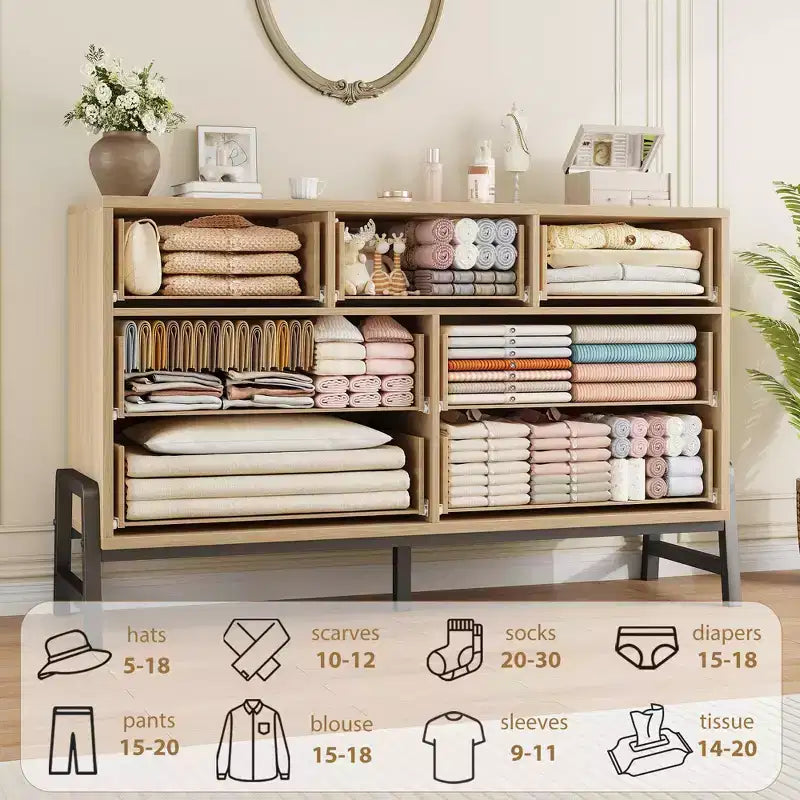 7-Drawer Dresser for Bedroom - 52" Wide Storage Chest