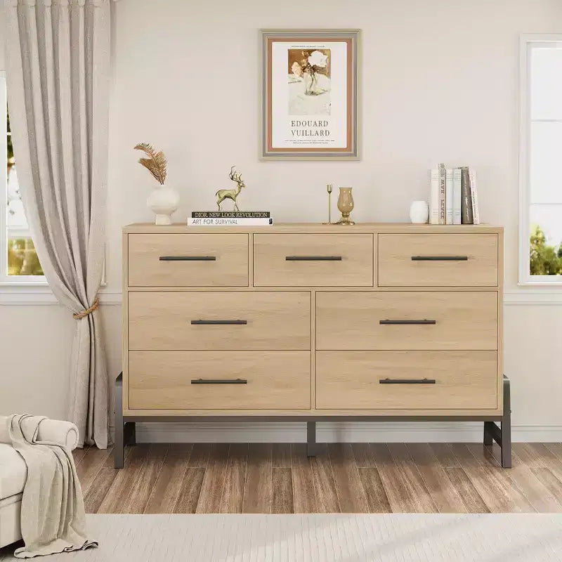 7-Drawer Dresser for Bedroom - 52" Wide Storage Chest