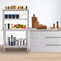 Stainless Steel Table with Overshelves, 48x24 Commercial Kitchen Prep & Work Table, for Kitchen Restaurant Garage Warehouse