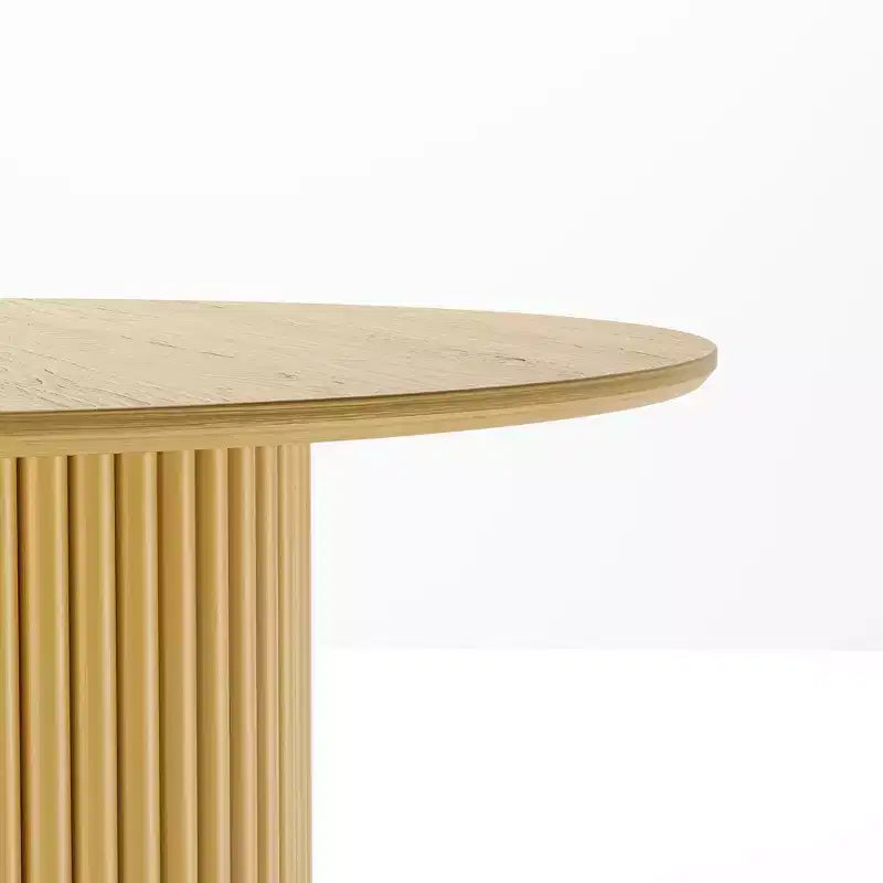 60" Round Wood Dining Table - Modern Farmhouse, Seats 6