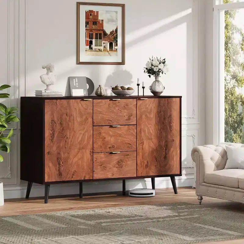 51 Buffet Cabinet with Drawers - Storage Sideboard with Shelves & Doors for Dining Room
