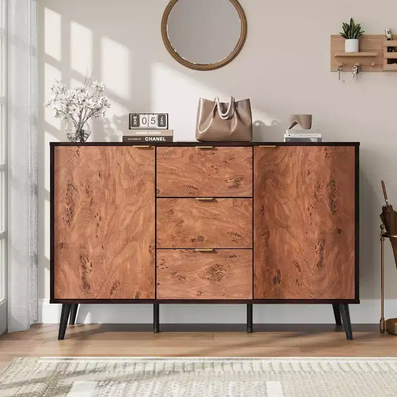 51 Buffet Cabinet with Drawers - Storage Sideboard with Shelves & Doors for Dining Room