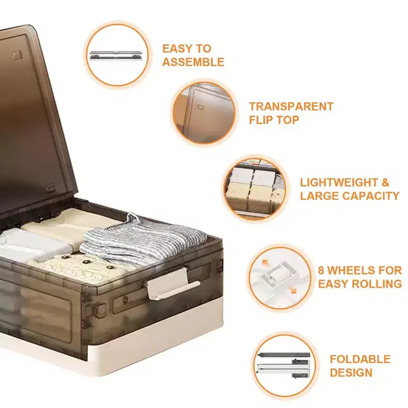2-Pack Under Bed Storage Containers with Lids, Clear Plastic Bins with Latches, Stackable Underbed Organizer Boxes for Clothes, Shoes, Towels