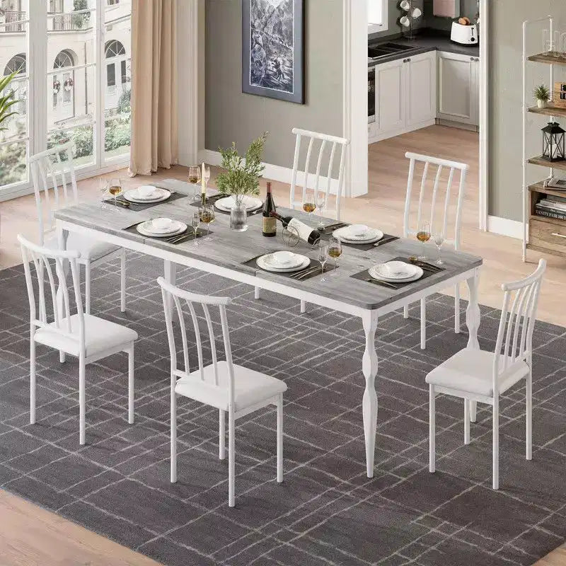 Tavolo da Pranzo Rettangolare per 6 Persone, Tavolo da Cucina Rustico da 180 cm con Ampio Piano