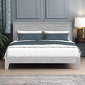 Galano Queen Payne Luxe Bed with Headboard  Dusty Grey Oak