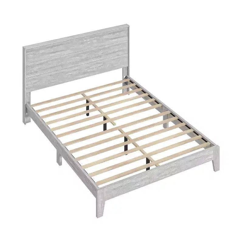 Letto Galano Queen Payne Luxe con testiera Rovere grigio polvere
