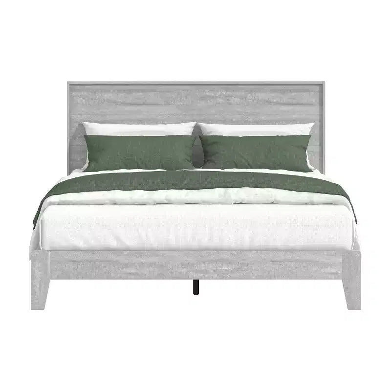 Letto Galano Queen Payne Luxe con testiera Rovere grigio polvere