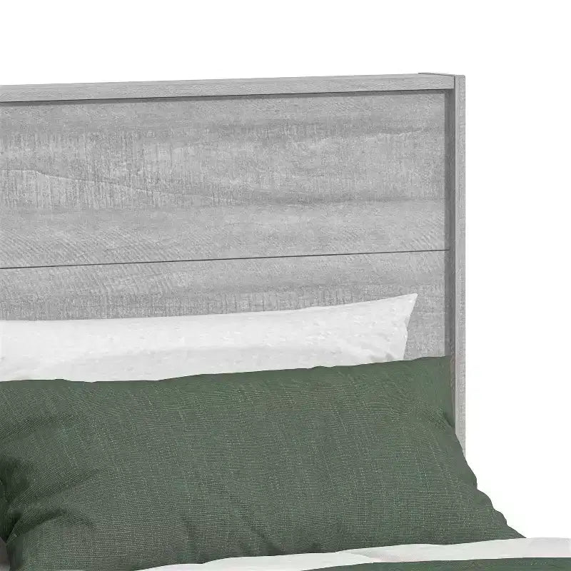 Letto Galano Queen Payne Luxe con testiera Rovere grigio polvere