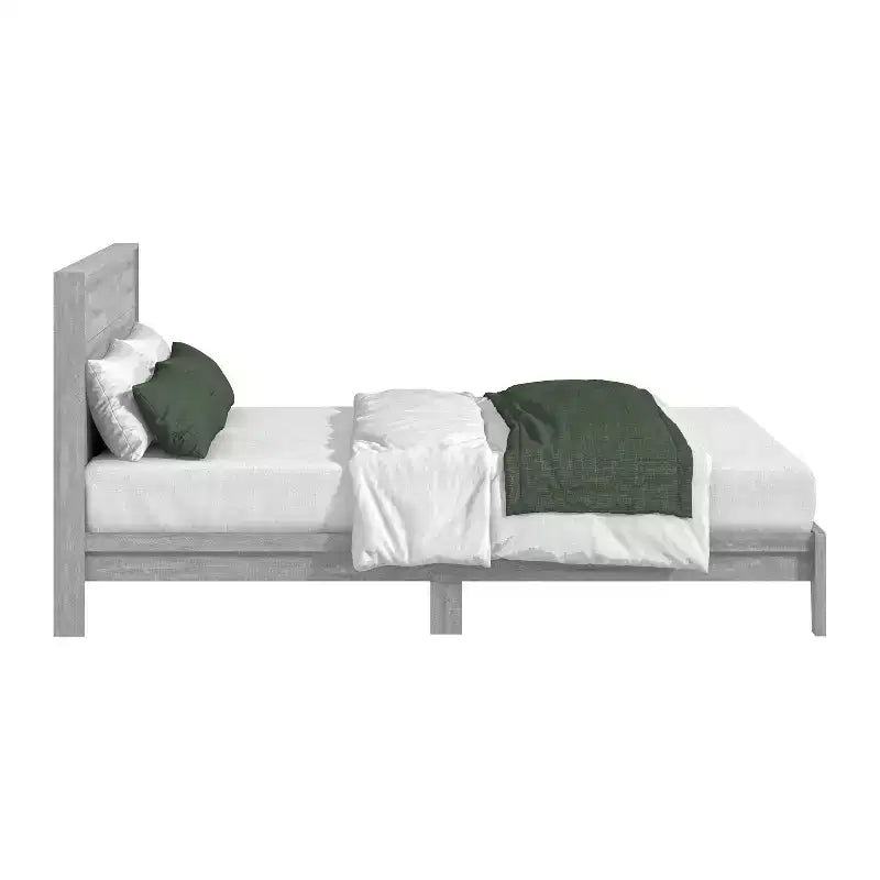 Letto Galano Queen Payne Luxe con testiera Rovere grigio polvere