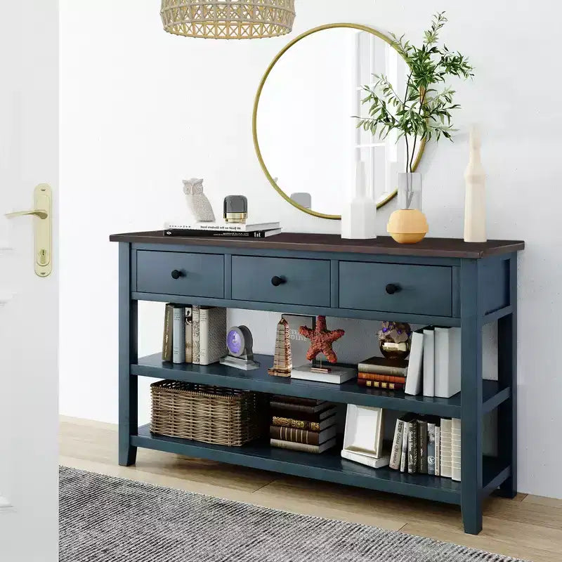 GDFStudio Peggy 50 Consolle con cassetti e ripiani aperti