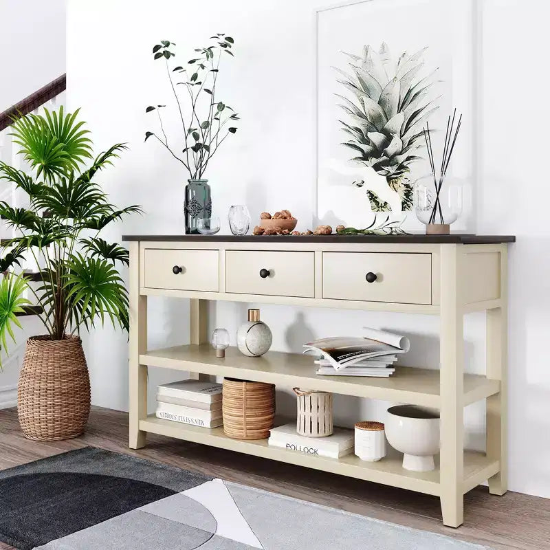 GDFStudio Peggy 50 Consolle con cassetti e ripiani aperti