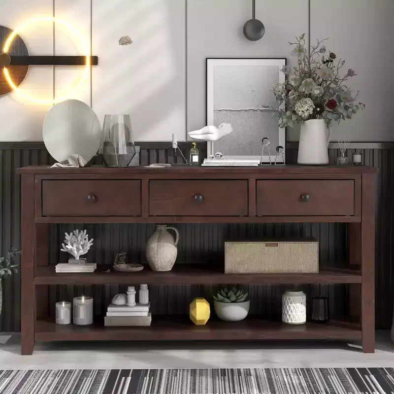 GDFStudio Peggy 50 Consolle con cassetti e ripiani aperti