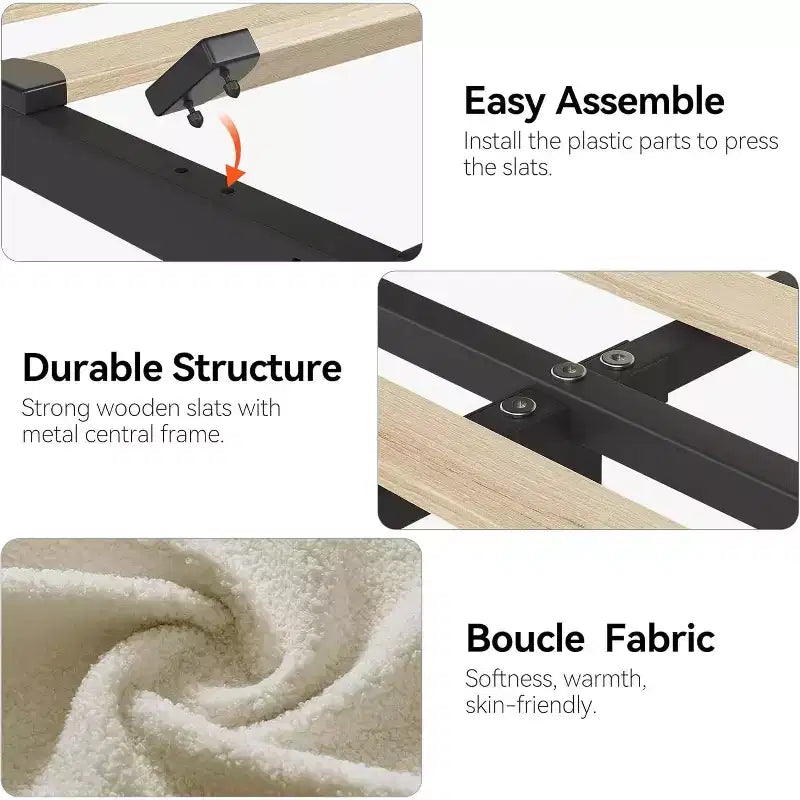 COZONY Struttura Letto Singolo/Singolo XL con Cassetti Contenitore