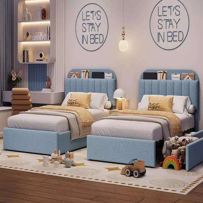 COZONY Twin/Twin XL Bed Frame with Storage Drawers