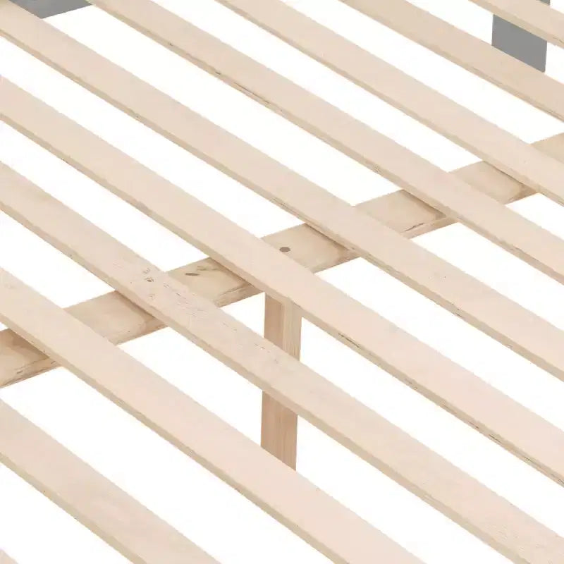 MAYEERTY Letto a castello Twin su Full con scaletta, Struttura letto in legno con sponde alte per bambini, Non richiede rete a doghe/materasso a molle