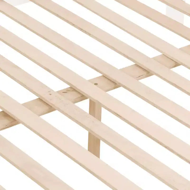 MAYEERTY Letto a castello Twin su Full con scaletta, Struttura letto in legno con sponde alte per bambini, Non richiede rete a doghe/materasso a molle
