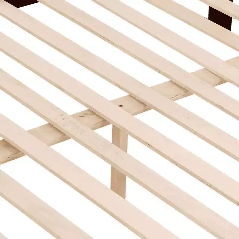 MAYEERTY Letto a castello Twin su Full con scaletta, Struttura letto in legno con sponde alte per bambini, Non richiede rete a doghe/materasso a molle