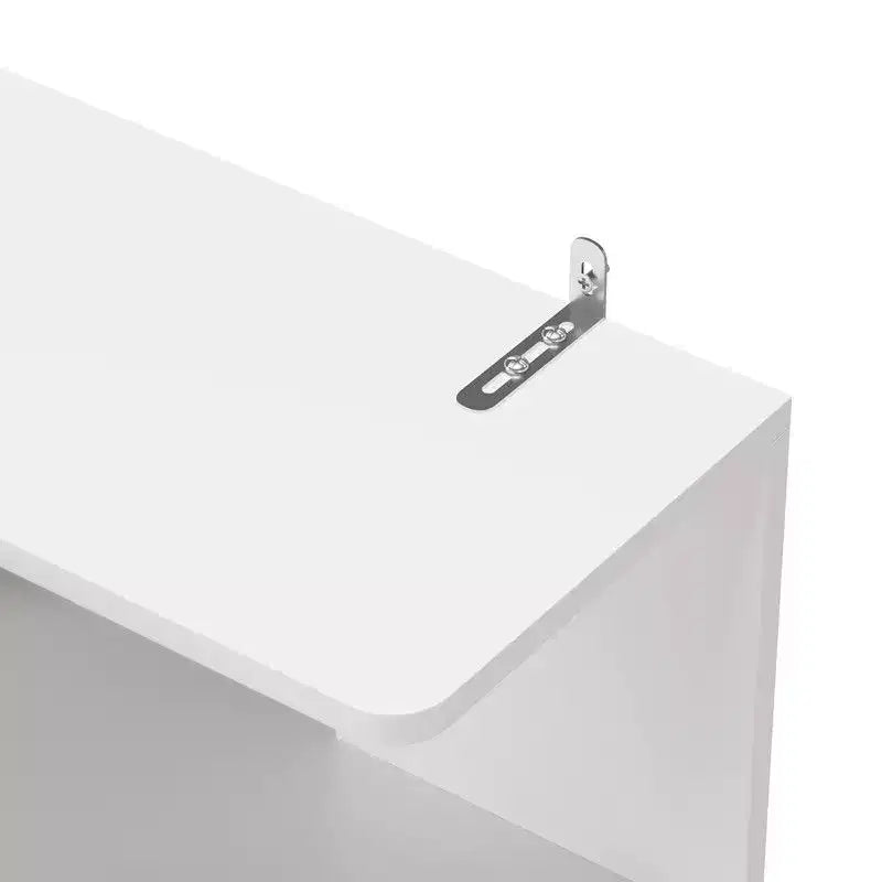 Karl Home Corner Book Shelf, bianco 6 ripiani, a L