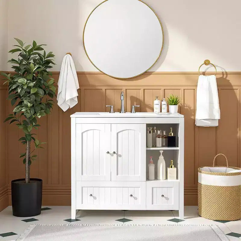 Mobile da bagno Karl Home bianco senza lavabo