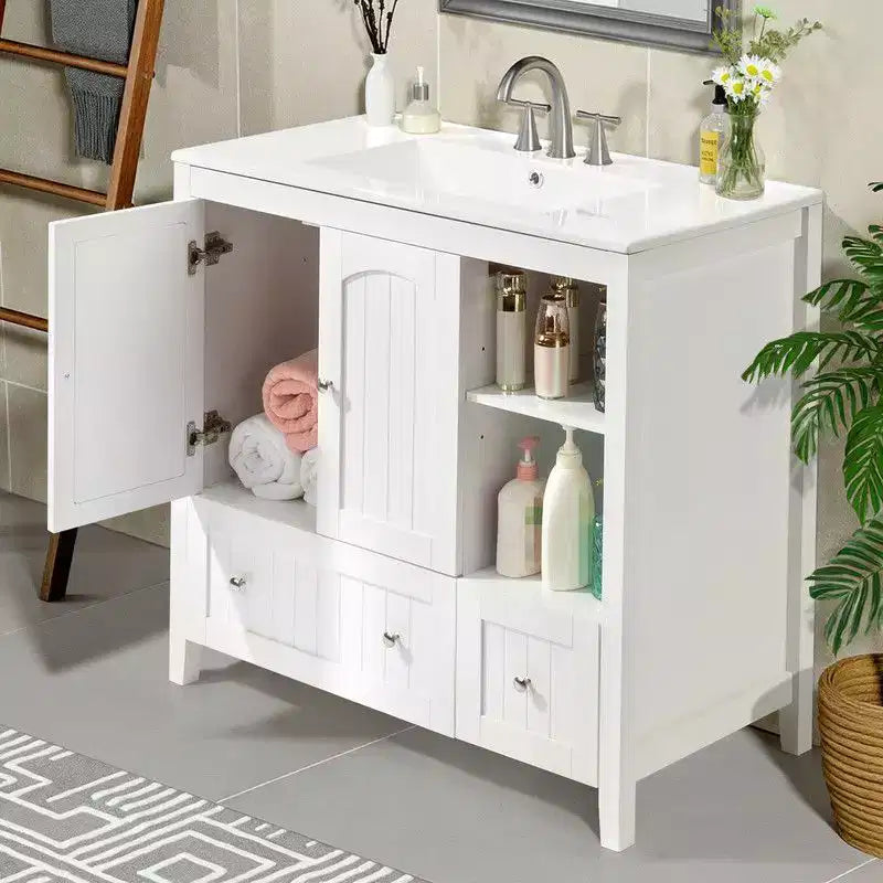 Mobile da bagno Karl Home bianco senza lavabo