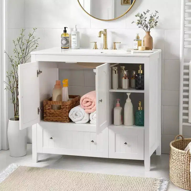 Mobile da bagno Karl Home bianco senza lavabo