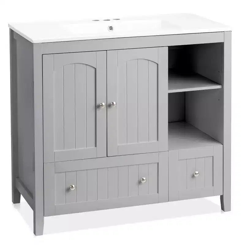 Mobile Bagno Karl Home Grigio Senza Lavello Superiore