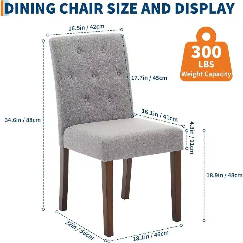 Set of 6 Washable Dining Chairs - 22 Wide Linen Seats with Steel Frame, Sage