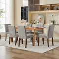 Set of 6 Washable Dining Chairs - 22 Wide Linen Seats with Steel Frame, Sage