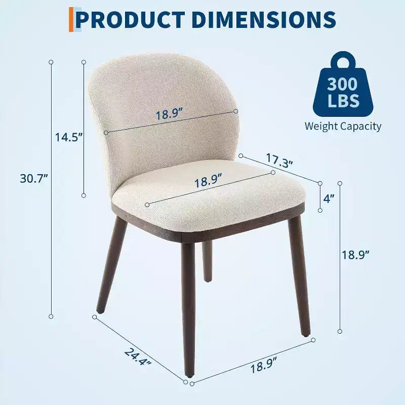 Set of 2 Retro Dining Chairs - PU Leather Seats with Steel Frame, Walnut Accent Backs, Cream